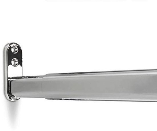 Uitschuifbare telescopische garderobestang - Verchroomd staal - 600-900 mm van Merkloos	