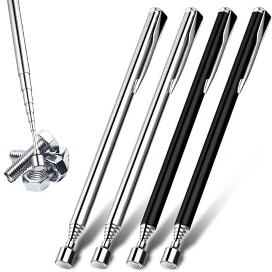 Uitschuifbare Telescopische Pick Up Tool - 4 Stuks Antislip Grabber Gereedschap voor Autoreparatie en Garage van Merkloos	