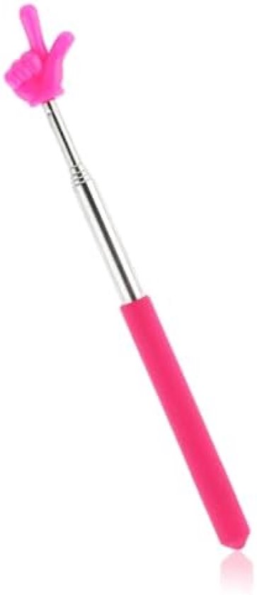 Uitschuifbare wijsstaaf, telescopische handwijzer voor leraren, roze - Perfect voor klaslokalen, presentaties en meer van Merkloos	