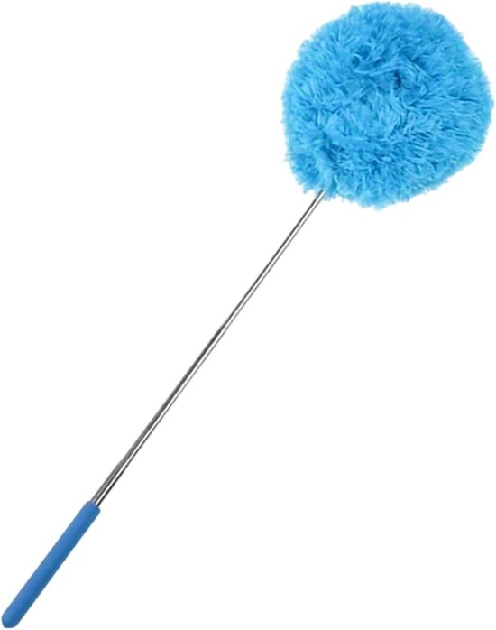 Uittrekbare plumeau - Stofwisser telescoop - Hoge plekken reinigen - Flexibele kop 360 graden - 33 tot 80 cm - Blauw