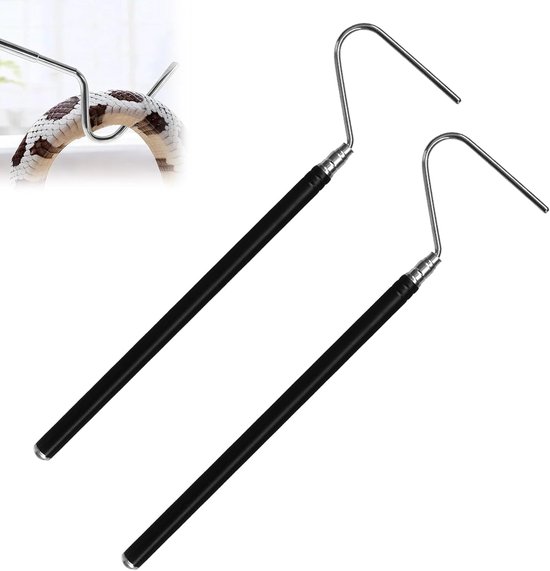 Uittrekbare slangenhaken van roestvrij staal, telescopische slanghaak, uitschuifbare slangen vanger – set van 2, 66 cm van Merkloos	