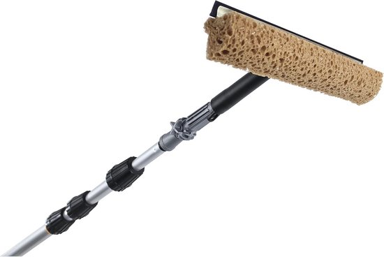 Uittrekbare telescoopstang 6 meter met raamwisser en accessoires voor het reinigen van ramen en meer