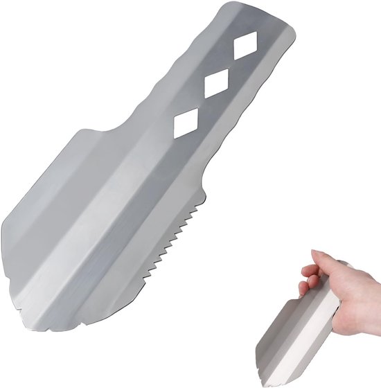 Ultralichte aluminium rugzakschep - Compact, draagbaar en multifunctioneel gereedschap met verlengde handgreep voor wandelen, kamperen en survivalkits (zilver) van The Friendly Swede.