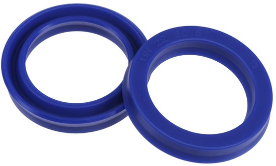 UN-radiaalasafdichtringen - industriële PU-olieafdichtingen - hydraulische cilinders - blauw - 22 mm ID x 30 mm OD - 5 mm breed van Merkloos	