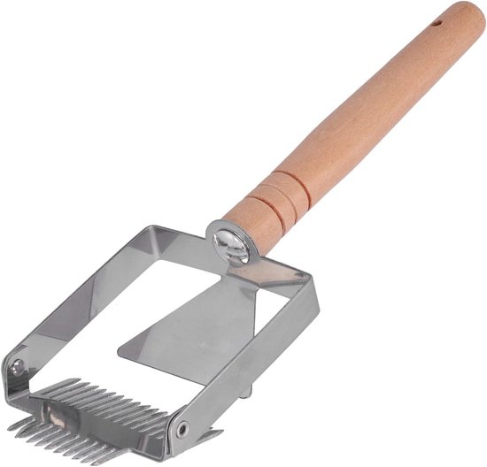 Uncapping Fork - Double Honey Cutting Scraper - Beehive Tools - Beekeeping Tools - Adjustable Iron - Stainless Steel Honeycomb Scraper - Wooden Handle - Dubbele Honing Snij Gereedschappen van Merkloos	