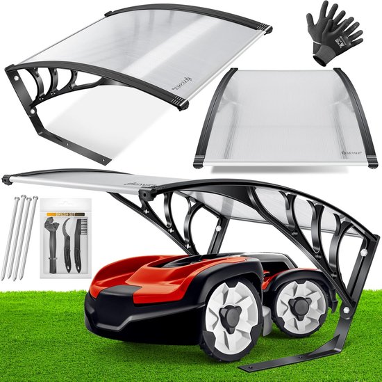 Universele Robotmaaier Garage - Carport voor Grasmaaier Robot met UV-bestendig Polycarbonaat Dak