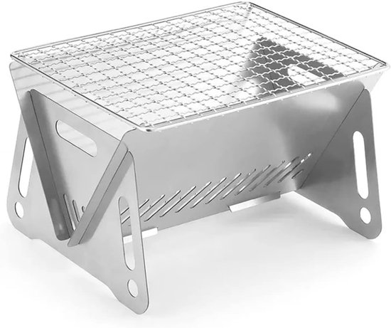 Unyqoos® Compacte Draagbare BBQ Grill voor Camping, Tuin en Picknick, Gemakkelijk Opvouwbaar voor 1-2 Personen van Unyqoos