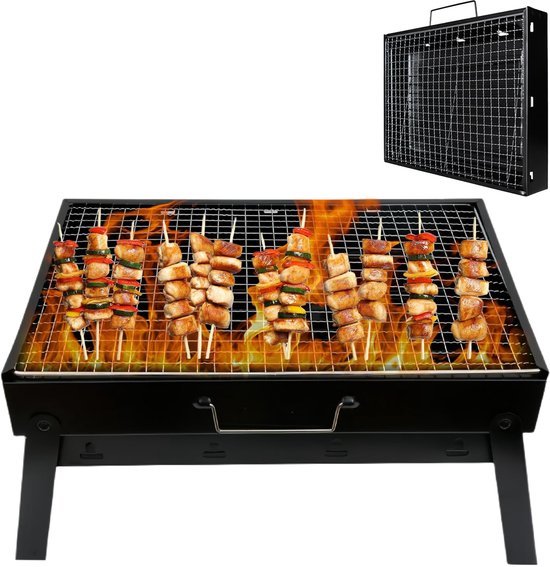 Unyqoos® Compacte en Draagbare Inklapbare BBQ-Grill voor Camping en Outdoor Avonturen van Unyqoos