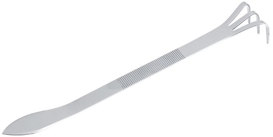 Unyqoos® Kleine roestvrije tuinhark met ergonomische grip voor tuinieren en potten van Merkloos	