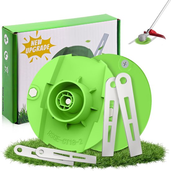 Unyqoos® Set van vier metalen trimmermessen met bodembescherming voor diverse grasmaaiers