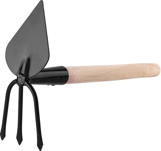 Unyqoos® Veelzijdige handhak met dubbele functie en handige houten steel voor tuinwerkzaamheden van Merkloos	