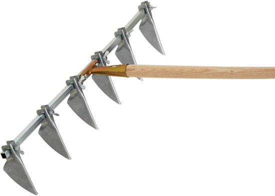 Unyqoos® Verstelbare groeftrekker met zes scharen en variabele werkbreedte van 75 cm van Merkloos	