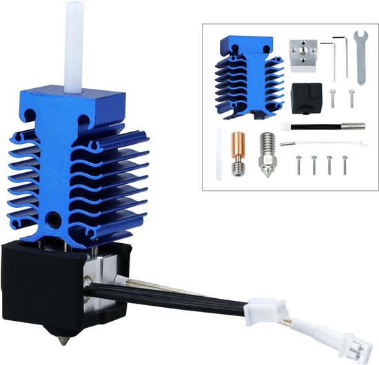 Upgrade Ender 3 V3 SE Hotend Kit 300℃ Bimetaal Heatbreak Plated Nozzle Hoge Temperatuur Hoge Snelheid Extruder Printkop w/Siliconen Sok Compatibel met Creality Ender3 V3 SE 3D-printer