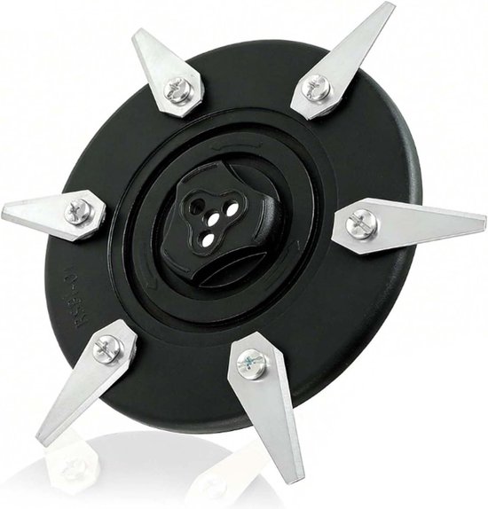 Upgrade - Snijdisk + 6 RVS Messen - Compatibel met Indego XS300 S350 S400 S500 M700 Robotic Maaimachines - Zwart - Tuingereedschap van Merkloos	