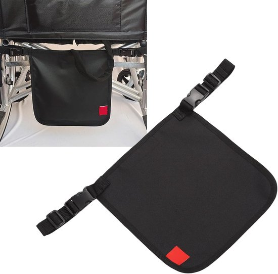 Urine Drainage Bag Houder - Rolstoel Katheter Bag Houder - Discreet Oxford Doek Nacht Cover voor Bedside - Zwart van Merkloos	