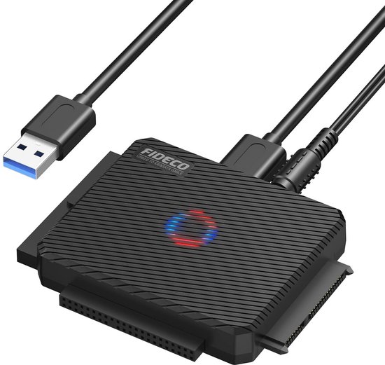 USB 3.0 naar SATA en IDE Adapter - Externe Harde Schijf Reader voor 2.5 en 3.5 inch HDD en SSD van Ewent