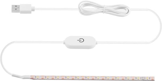 USB-naaimachine-licht 5V 3,6W, superhelder 30 cm LED-lichtstrip voor naaimachine met aanraakdimmer, IP55 waterdicht, 30 cm, achtergrond voor kast/TV, geschikt voor alle naaimachines