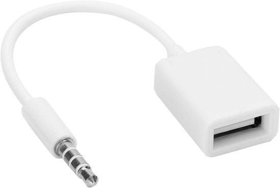 USB naar 3,5 mm hoofdtelefoonaansluiting - adapter voor AUX audiokabel - converter kabel met mannelijke stekker