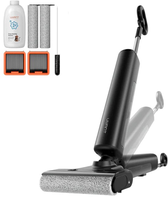 UWANT D600 Nat- en Droogzuiger - Stofzuiger met Dweilfunctie - Elektrische Dweil - Draadloze Steelstofzuiger - Vloerreiniger zonder Emmer van Merkloos	