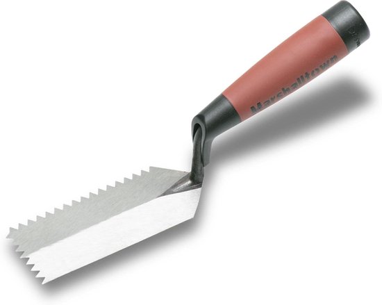 V-notch kartelspaan met Durasoft handvat - smalle spaan voor nauwkeurige toepassingen van Merkloos	