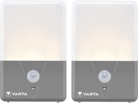 Varta 16634101402 Motion Sensor Outdoor Light Twin Campinglamp LED 40 lm werkt op batterijen 60 g Grijs van Varta