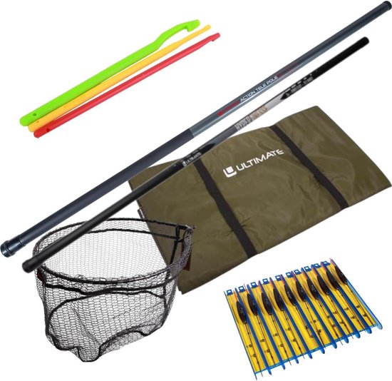 Vaste Hengel Set - Telescoophengel Complete - Direct Vissen - Inclusief Alle Accessoires - 6 Meter Lengte - Veelkleurig