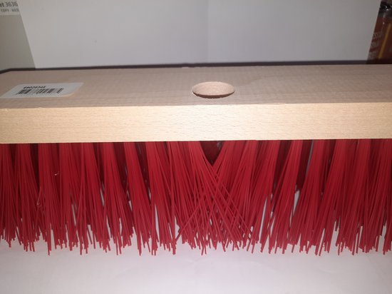 Veba Bezem 28 cm hout kunstvezel rood van Veba