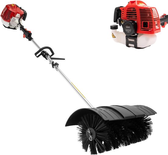 Veegmachine Benzine 2-takt 52 cc 1700 W Elektrische Bezem Oprit Veegmachine Kunstgras Sneeuwruimer Draagbare Veegmachine Met Ruggordel