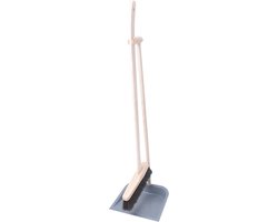 Veegmachine lange steel - Staande schep - Snel opruimen - Ergonomisch ontwerp - 79 cm steel - Grijs van Merkloos	