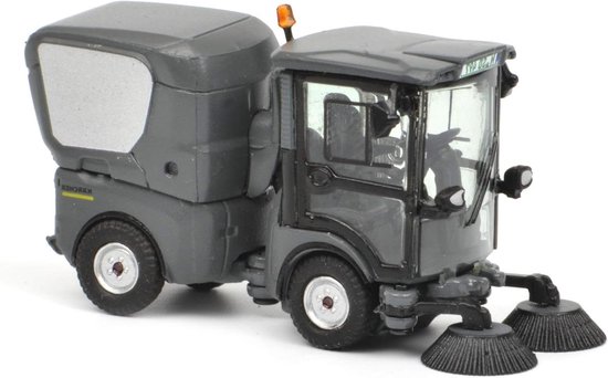 Veegmachine Modelauto - Miniatuur Veegmachine - Modelbouw Diorama - Gedetailleerd Nagemaakt - Schaal 1:87 - Grijs van Merkloos	