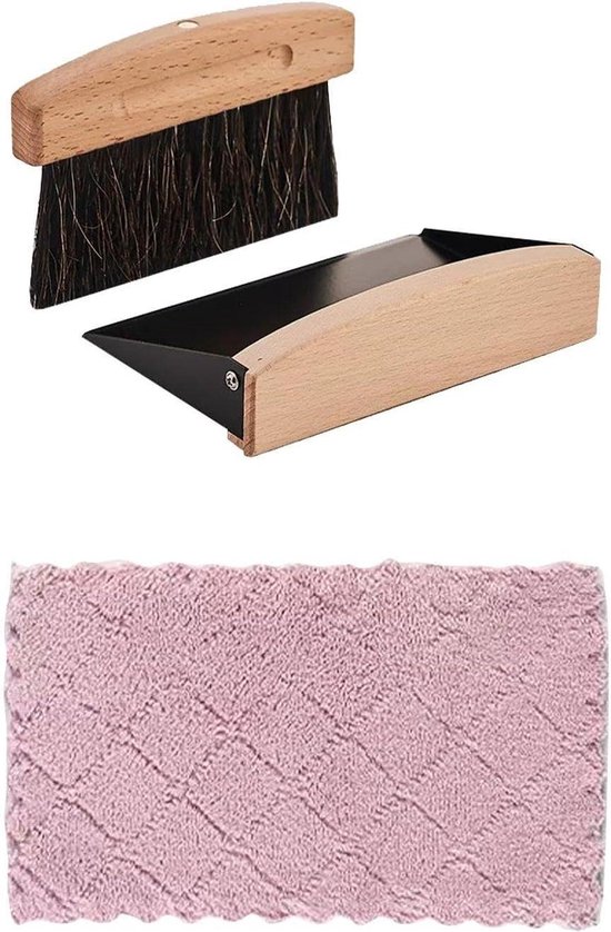 - Veegschep, doek, bezem en handborstel set- Tafelventilator, mini-schep en handbezem set Washing Machine van Merkloos	