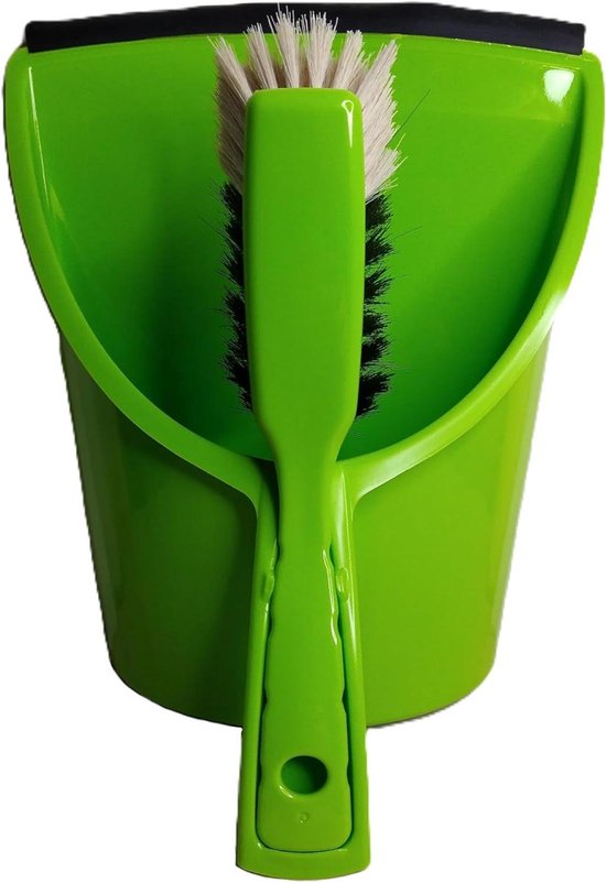 Veegset Jumbo met professionele veegschep en handveger (groen)