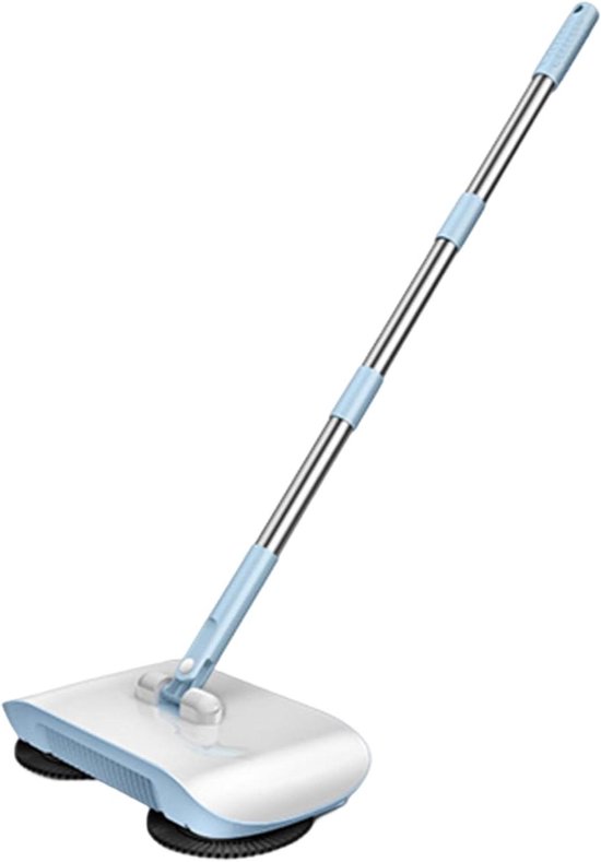 Vegen Mop - Handveger - Huis Schoonmaken - 2-in-1 Ontwerp - 118 cm - Blauw van Merkloos	