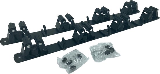 Vegter - Zwart - 2 stuks Bezem ophangsysteem - bezemhouder - bezem houder - RVS bezemklem- bezemhouder ophangsysteem voor een opgeruimd huis van Vegter