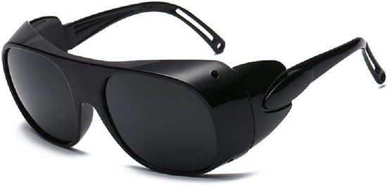 Veiligheidsbril voor lassen, anti-kras UV-bescherming, lasbril voor solderen, snijden en tiglassen (donkergrijs) van TOOLCRAFT