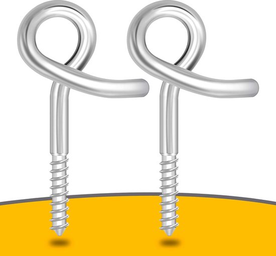 Veiligheidsschommelhaken, 2 stuks, plafondhaken met draad, veiligheidshaken voor schommel, hangstoel, enz., M8 schommelhaken voor hout en beton van KESHENGDA
