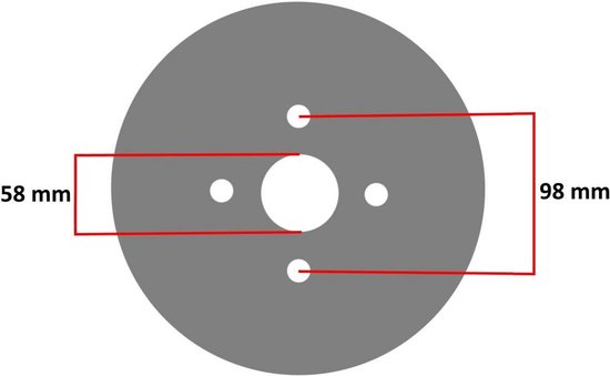 Velgen voor Aanhanger - Wielophanging Set - Transport en Opslag - Voor 8 Inch Banden - 98 mm Gatafstand - Grijs