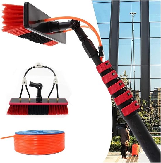 Vensterreinigingsstok - Telescopische borstel - Ramen schoonmaken - Watergevoed - 36-108 m - One Color