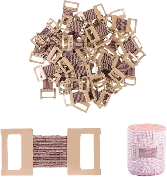 Verbandklemmen - 50 stuks - elastisch - stretchbandageclip - stretch - metalen klemmen - clips voor verschillende bandages - verbandmateriaal - medische benodigdheden - zorgproducten van Merkloos	