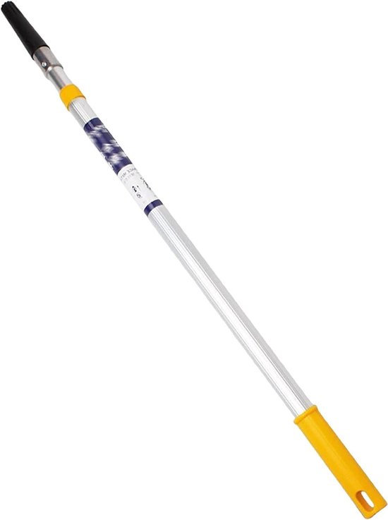 Verfroller Verlengstang - Uitschuifbare Paal - Schilderen Binnen Buiten - Lichtgewicht Aluminium - Tot 7 Meter - Grijs