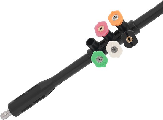 Verlengstuk Hogedrukreiniger - Zwart - Roestvrij Staal - 4000 Psi - 95,67 Inch Lengte - Voor Dakgoot En Moeilijk Bereikbare Plekken