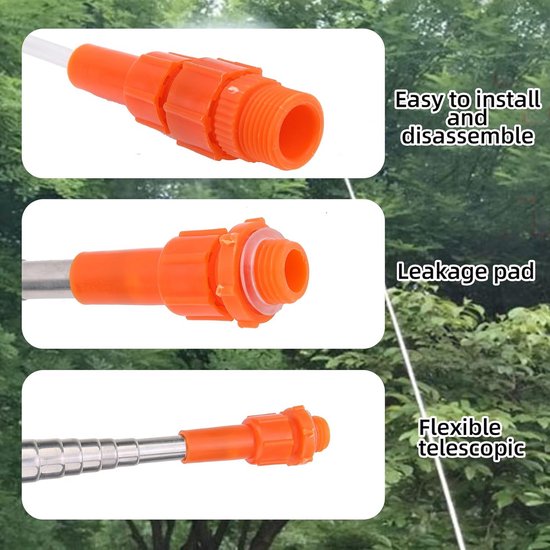 Verlengstuk Sproeierpijp Roestvrij Staal 2,6 Meter voor Tuinspuit van Merkloos	