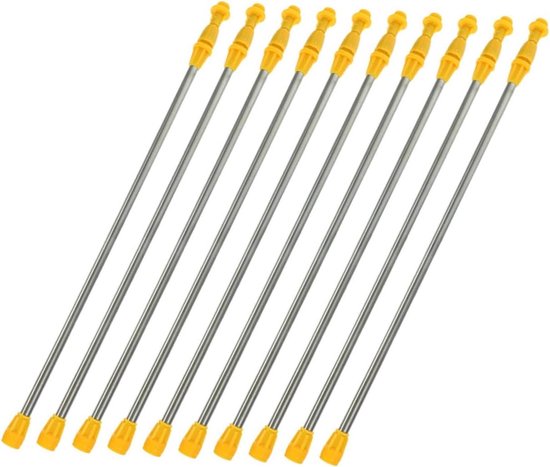 Verlengstuk Spuitlans - Spuitboom Verlenger - Gelijkmatig Spuiten - Roestvrij Staal Plastic - 45 cm - Geel