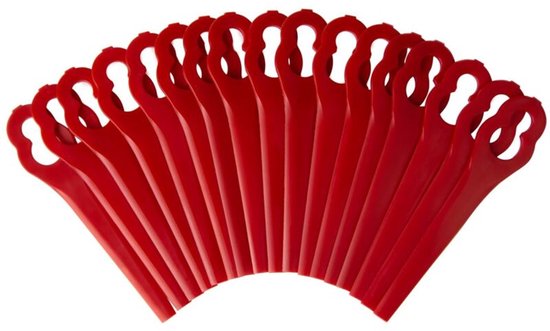 Verpakking van 100 vervangende messen geschikt voor Einhell grasmaaierknipapparaten, draadloze plastic messen van geschikt voor Einhell van GRIZZLY TOOLS