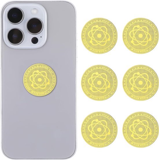 Verpakking van 6 stralingsbeschermingsstickers voor mobiele telefoons, 2,5 cm straling van mobiele telefoons, EMF-blokkerende apparaten, stralingsbescherming voor mobiele telefoons en laptops