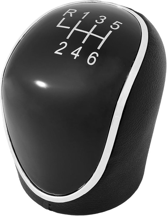 Versnellingspookknop Handmatig 6 Versnellingen - PU-leer Zwart - Voor Ford Focus Fiesta Mk2 Mk3 Mk4 C-MAX S-MAX Galaxy Kugo Mondeo S-Max Transit 6R Verbeterd