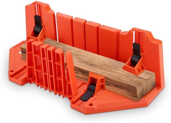 Verstekbak met antislip snoeizaag - 14 inch handzaaggereedschap voor hout, met klem - sneden onder verschillende hoeken van MATCHFIT.