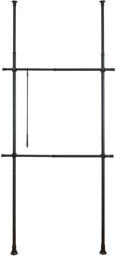 Verstelbaar Kledingrek - Ruimtebesparend - 1 stuk - Staal van Tomado