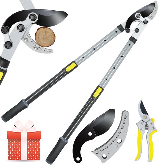Verstelbare Aambeeld-Takkenschaar - Zware Boomschaar met 5 cm Snijcapaciteit en Telescopische Steel 71-98 cm
