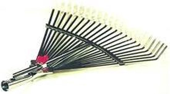 Verstelbare  bladhark 22 tanden verzinkt 28 cm tot 42 cm breed van Kinzo